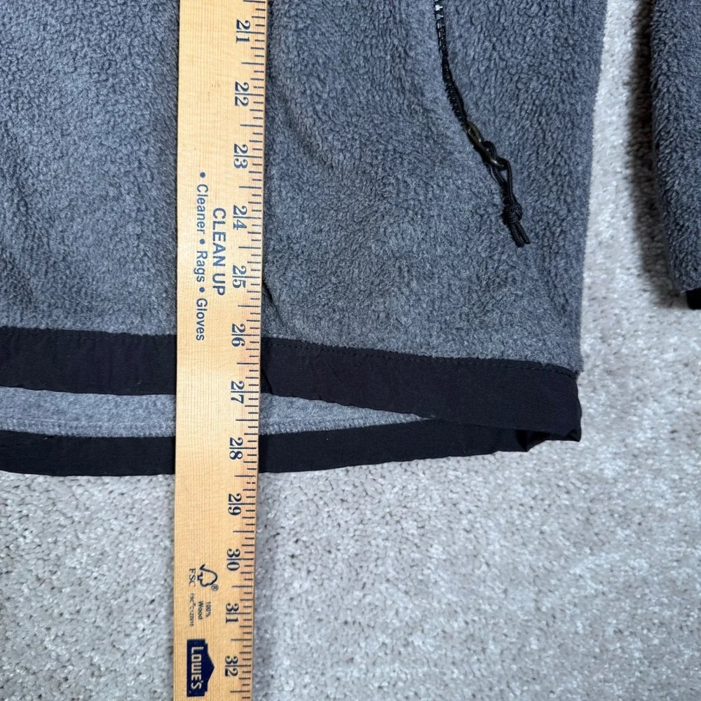 The North Face Denali Polartec Fleece Jacket Mens L Grey Black Full Zip NF0A3XAU